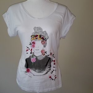 White Graphic Short Sleeve Tee